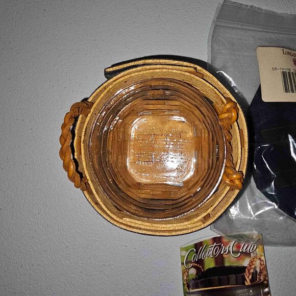 Longaberger 1998 Collectors Club Thyme Booking Basket Wooden Woven‎ USA Made - Picture 2 of 4